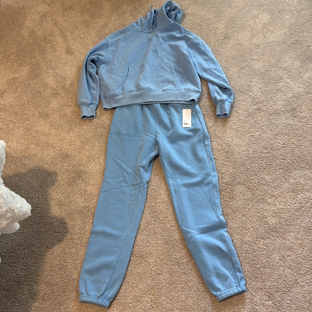 Women’s Size Small Blue Jogger And Hoodie Matching Set
